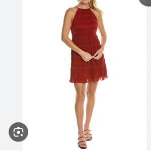 NEW REBECCA TAYLOR PLEATED VOILE SHORT DRESS. Sz L